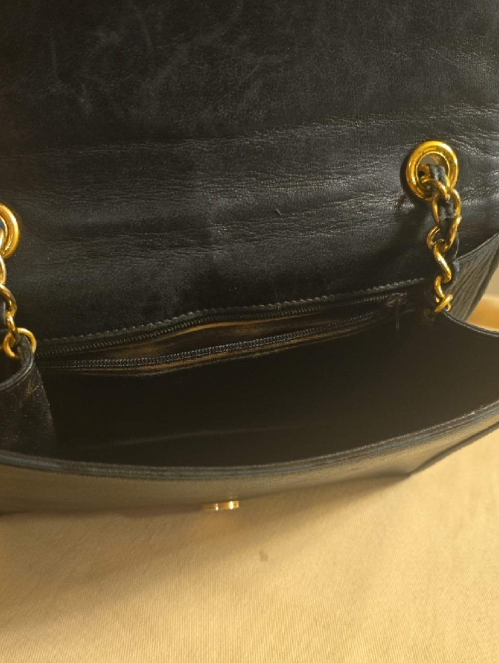 CHANEL Navy Blue Quilted Lambskin Shoulder Bag - Picture 9 of 15